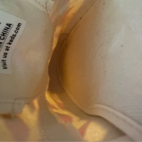 Keds x Kate Soade Women's White and Pink spicy Chili Pepper Sneakers Pom pom 7 - Picture 7 of 11